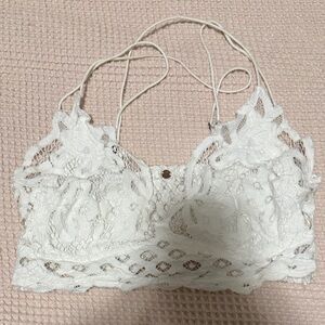 Free People White Lace Bralette